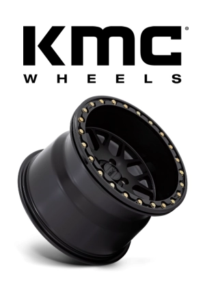 picture of wheel and brand logo KMC UTV
